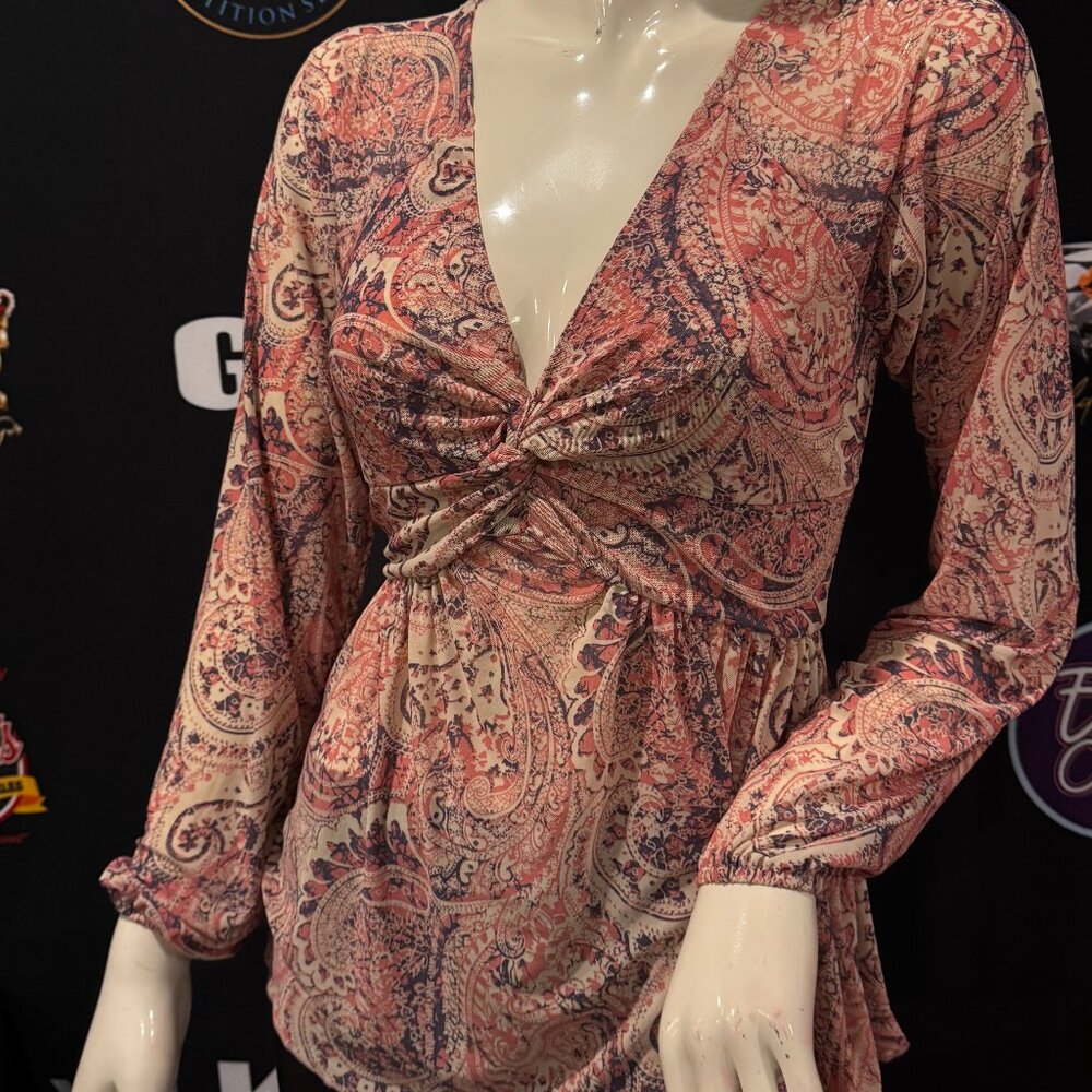 Straight From the Closet Twisted Mesh Empire Top by Willow & Root